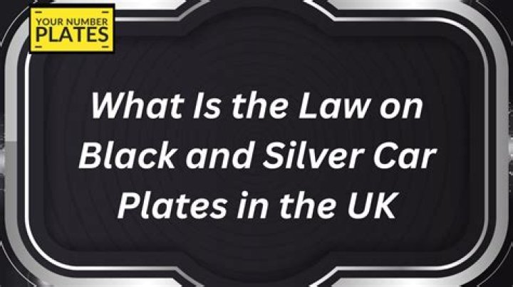 Are black and silver number plates legal?