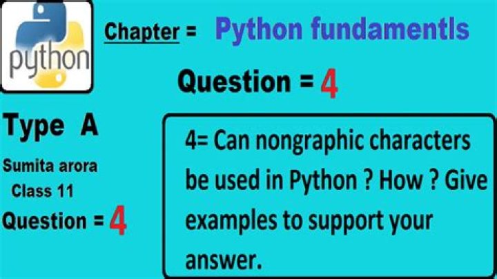 Can nongraphic characters be used in python?