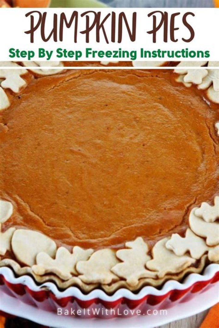 Can pumpkin pie be frozen after baking?