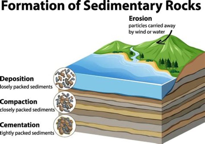 During the sedimentary rock formation what is the correct sequence?