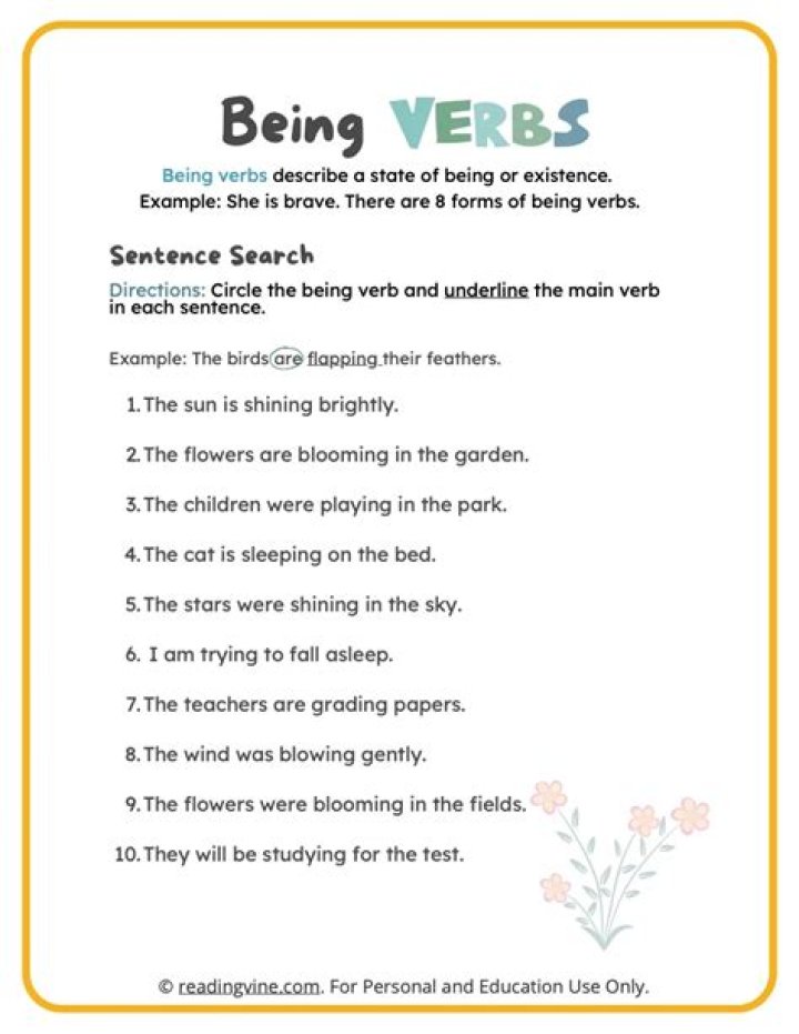 Is verbs of being?