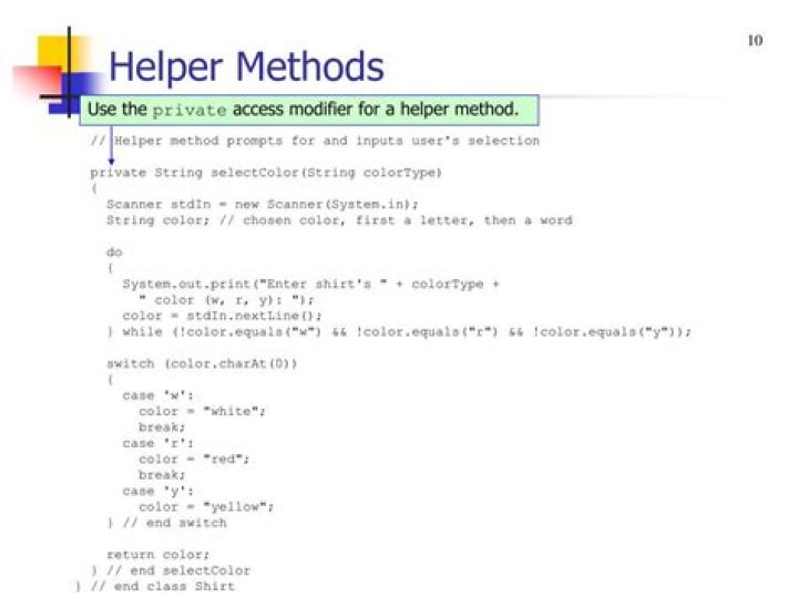 Should helper methods be private?