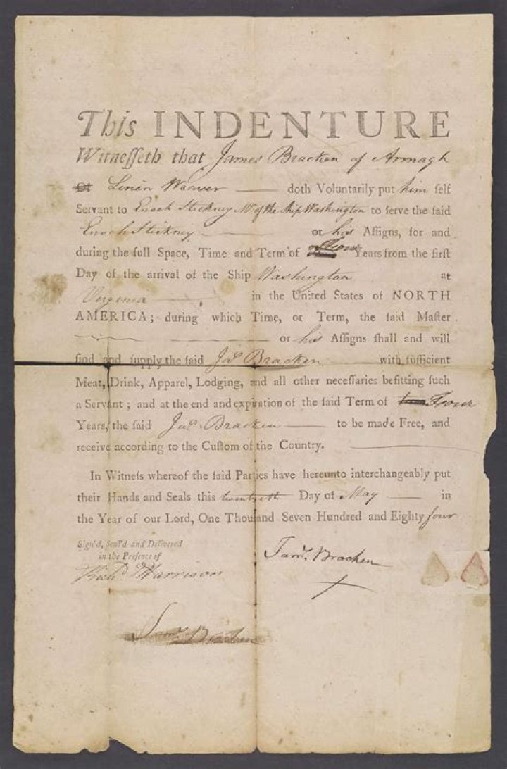 Was does indenture mean?