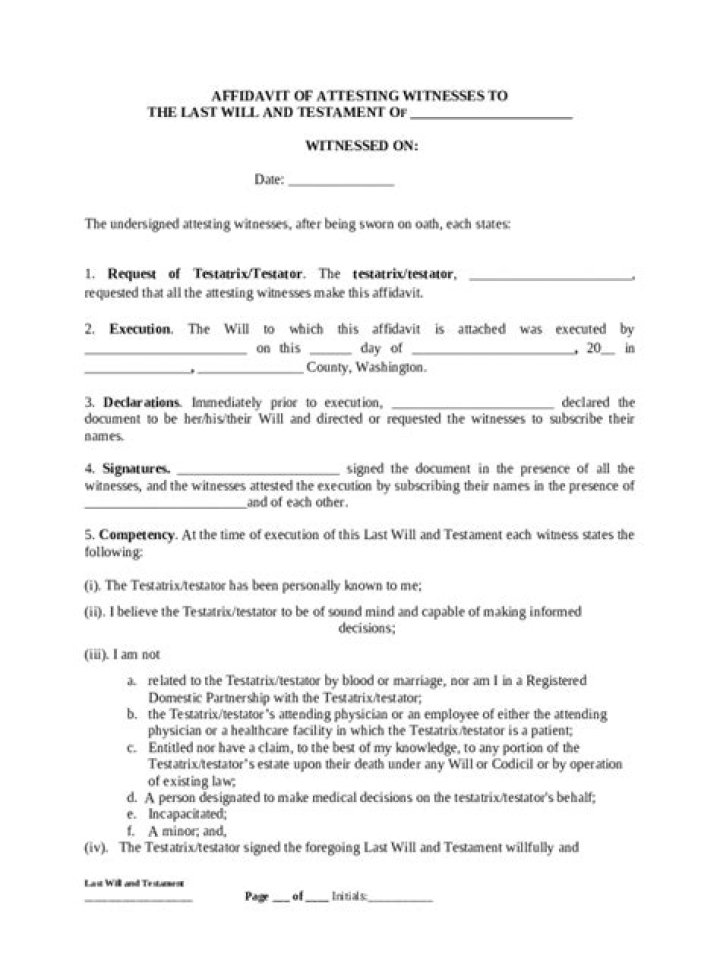 What is attesting witness?