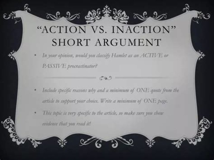 Whats a sentence for inaction?