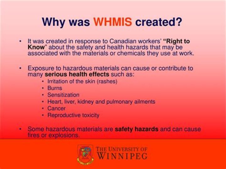 When was whmis created?