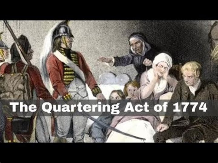 Where did the quartering act take place?