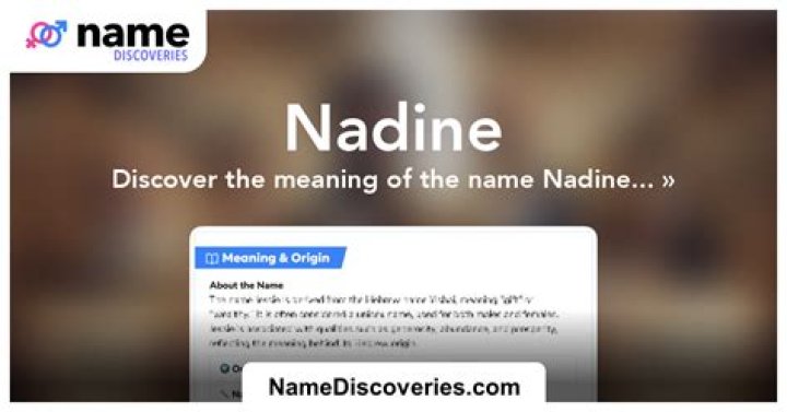 Where does the name nadine come from?