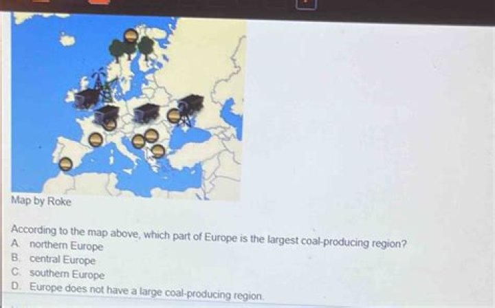 Which part of europe is the largest coal-producing region?