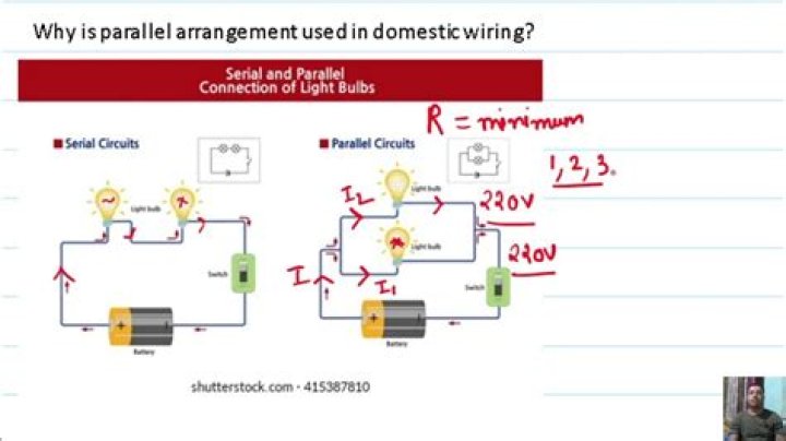 Why is parallel arrangement used in domestic wiring?