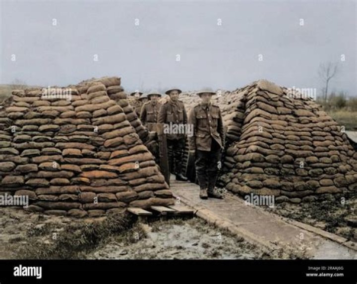 Why were sandbags used in trenches?