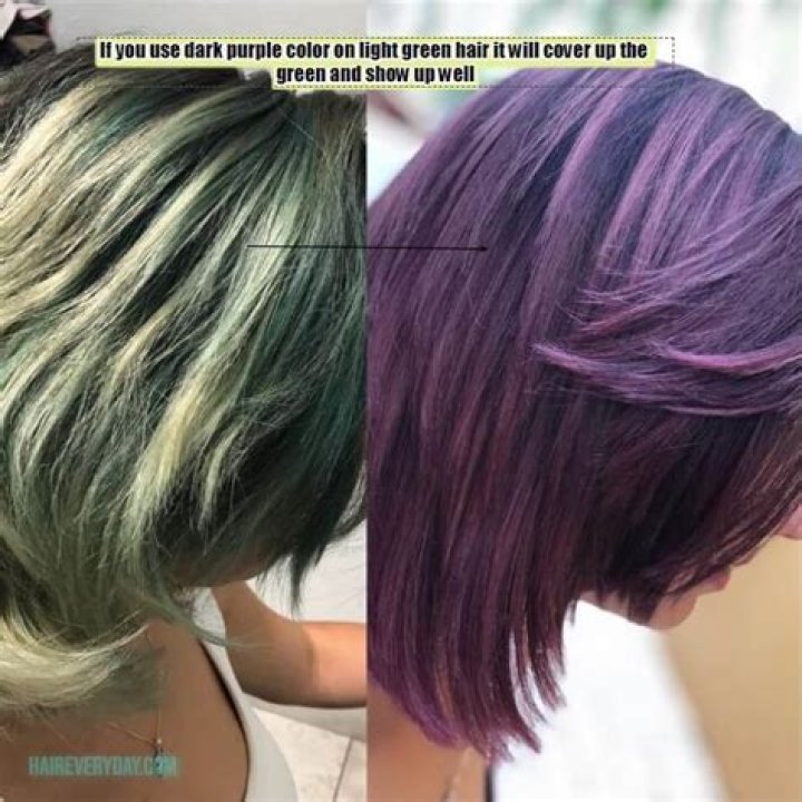 Will purple dye over green hair?